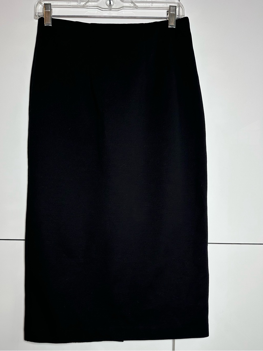 Eileen Fisher Black Stretchy Long Pencil Skirt Size Small Quiet Luxury Scandi